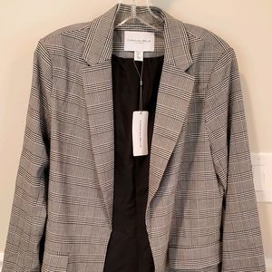 Carolina Belle plaid long blazer